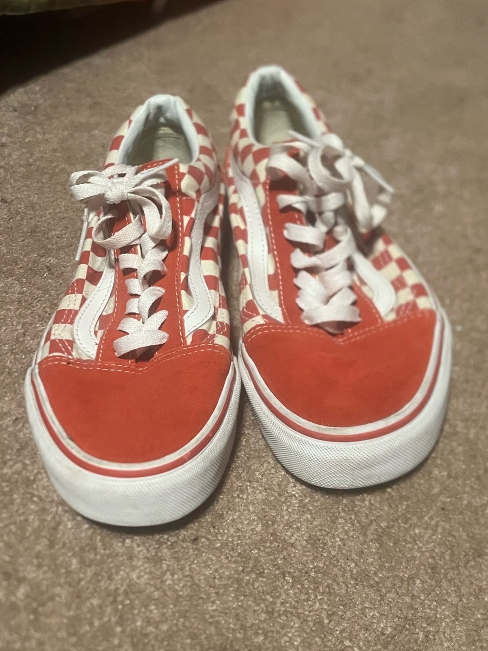 Vans red checkered sneaker mens size 8 women’s 9.5